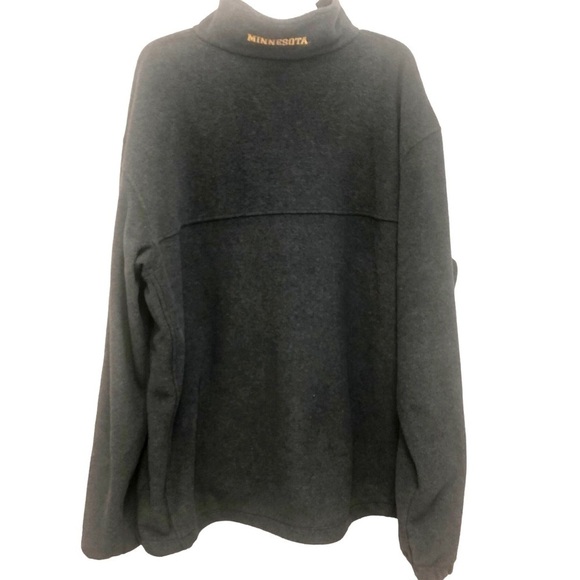 Columbia MINNESOTA Logo Academia Preppy School Sports Zip Gray Fleece Jacket XXL - Picture 2 of 14